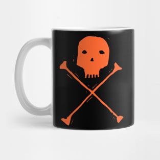 Whimsical Skull Delight - Cartoonish Skull and Crossbones Mug